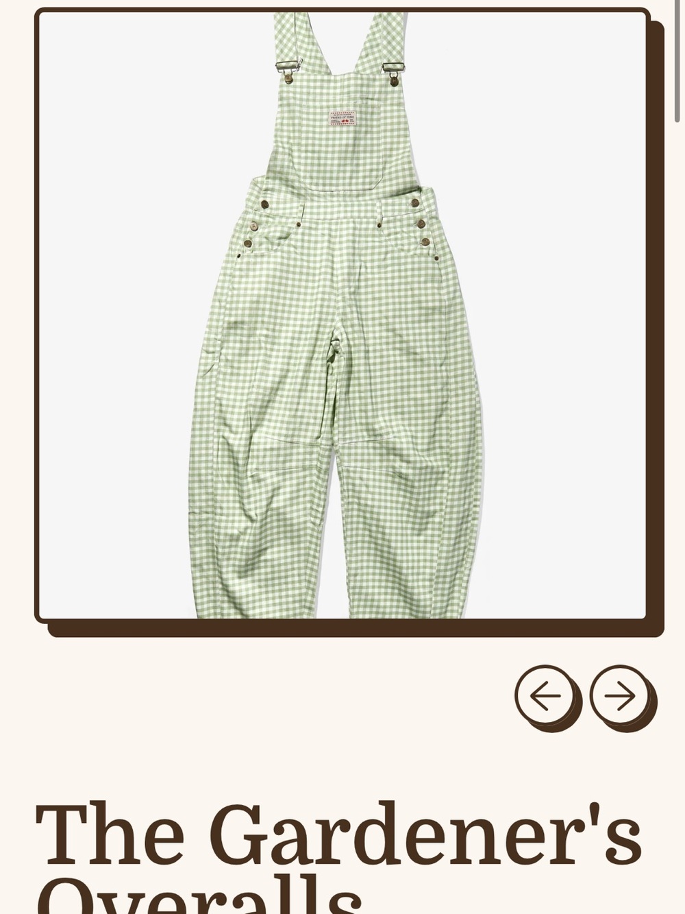 Checked Mint Gingham Women's Denim Overalls